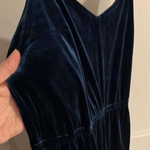 Blue velvet ModCloth jumpsuit - Picture 2 of 8